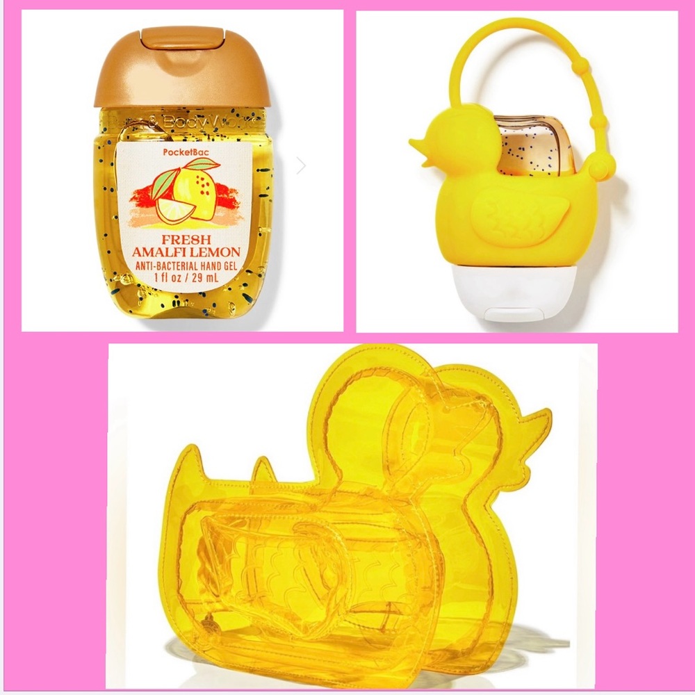 Bath & Body Works Billie the Duck cosmetics bag & Pocketbac holder / BONUS / NEW